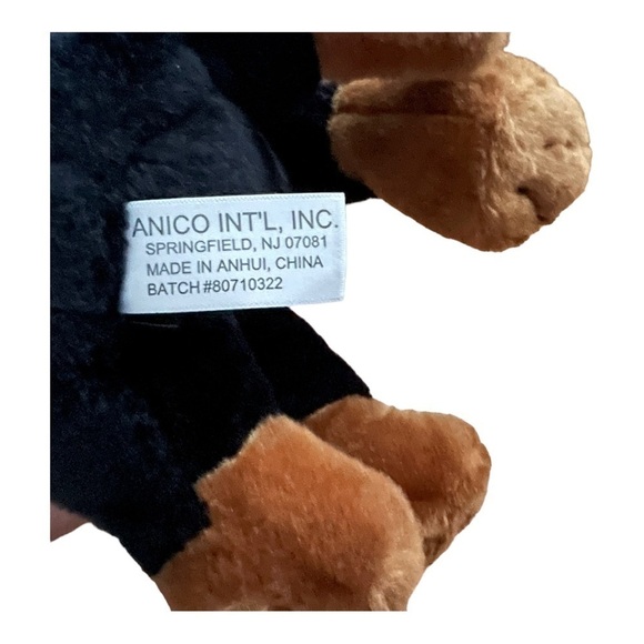 Anico Intl Rottweiler Dog Plush Stuffed Animal‎ Orange Bandana - Picture 2 of 4